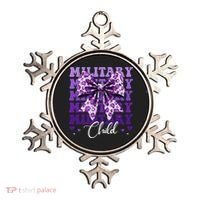 Military Child Coquette Bow Purple Up Camo Ornament thumb 0