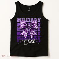 Military Child Coquette Bow Purple Up Camo Tank Top thumb 2