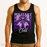 Military Child Coquette Bow Purple Up Camo Tank Top thumb 3