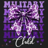 Military Child Coquette Bow Purple Up Camo Golf Towel thumb 3