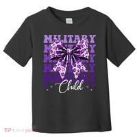 Military Child Coquette Bow Purple Up Camo Toddler T-Shirt thumb 0