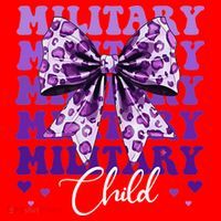 Military Child Coquette Bow Purple Up Camo Santa Hat thumb 1