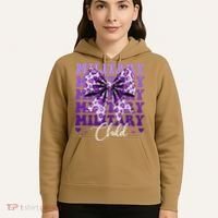 Military Child Coquette Bow Purple Up Camo Hoodie thumb 5