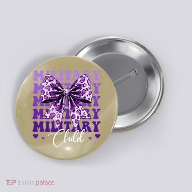 Military Child Coquette Bow Purple Up Camo Button