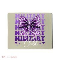 Military Child Coquette Bow Purple Up Camo Mousepad thumb 0