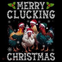 Merry Clucking Christmas Funny Chicken Lights Santa Hat Xmas Coffee Mug thumb 5