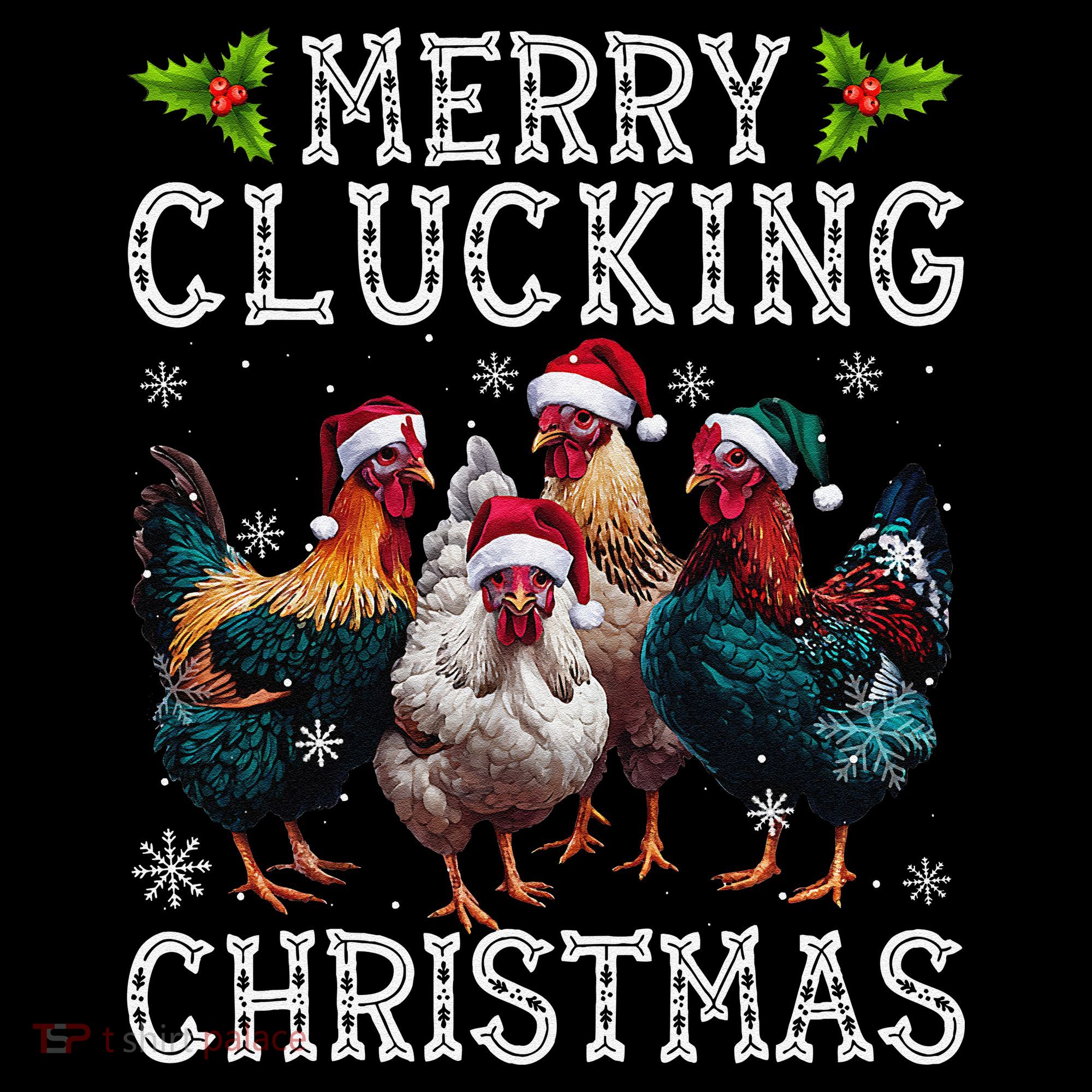 Merry Clucking Christmas Funny Chicken Lights Santa Hat Xmas Coffee Mug