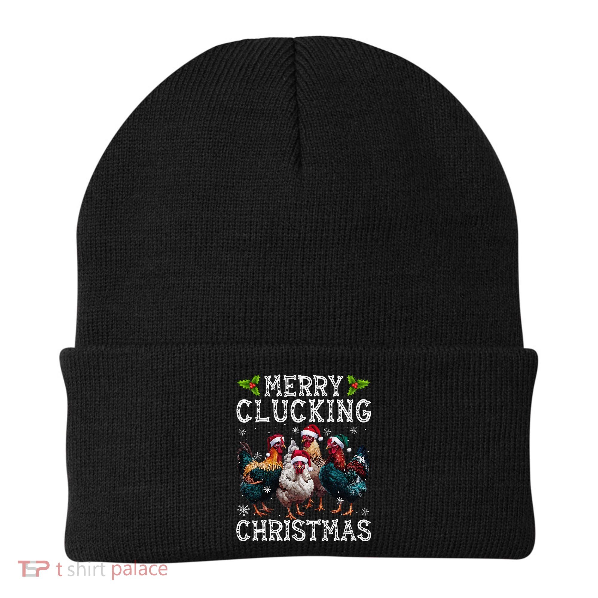 Merry Clucking Christmas Funny Chicken Lights Santa Hat Xmas Beanie