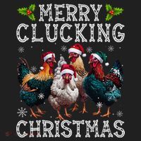 Merry Clucking Christmas Funny Chicken Lights Santa Hat Xmas Beanie thumb 2