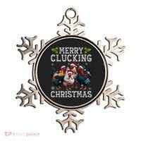 Merry Clucking Christmas Funny Chicken Lights Santa Hat Xmas Ornament thumb 0