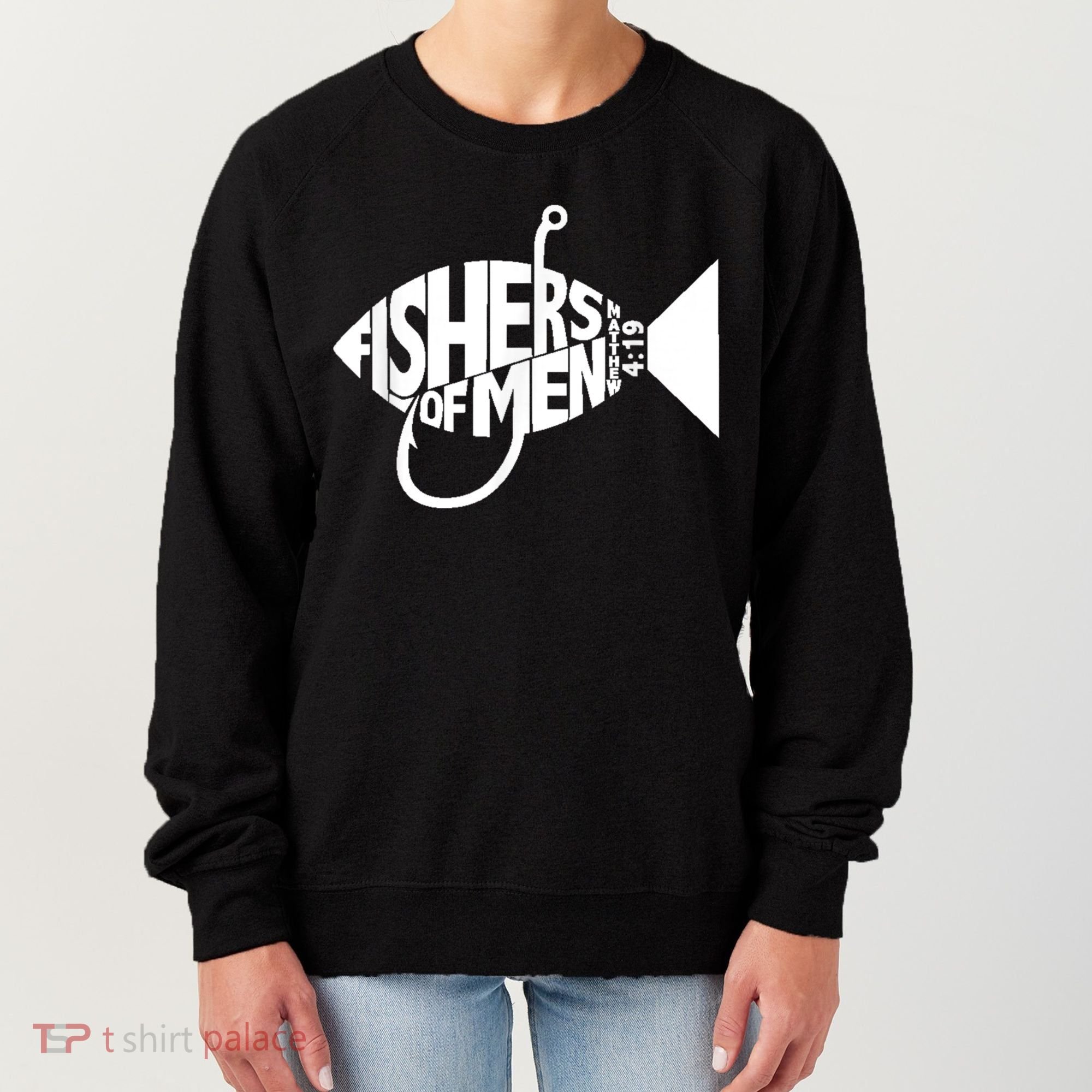 Matching Church Christian Group Bible Verse Fishers Of Men Women's Sweatshirt