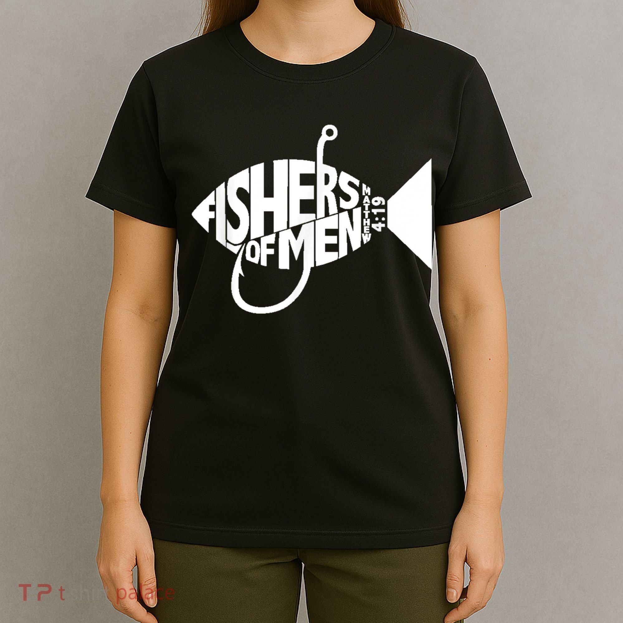 Matching Church Christian Group Bible Verse Fishers Of Men T-Shirt