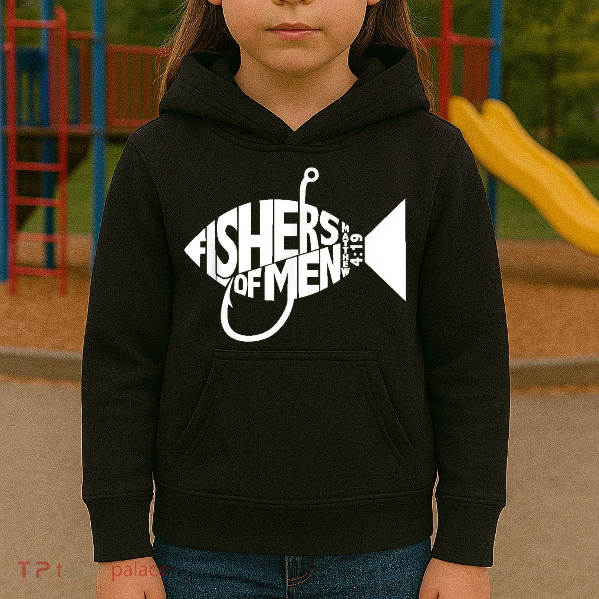 Matching Church Christian Group Bible Verse Fishers Of Men Kids Hoodie