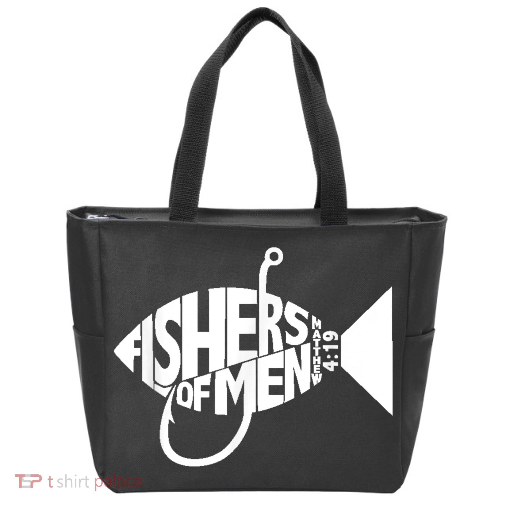 Matching Church Christian Group Bible Verse Fishers Of Men Tote Bag