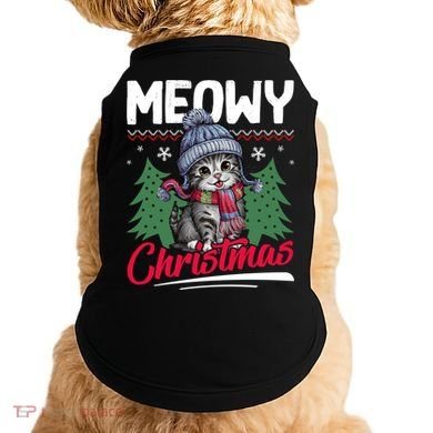 Meowy Christmas Cute Gift Doggie Tank