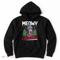 Meowy Christmas Cute Gift Hoodie thumb 0