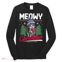Meowy Christmas Cute Gift Long Sleeve Shirt thumb 0