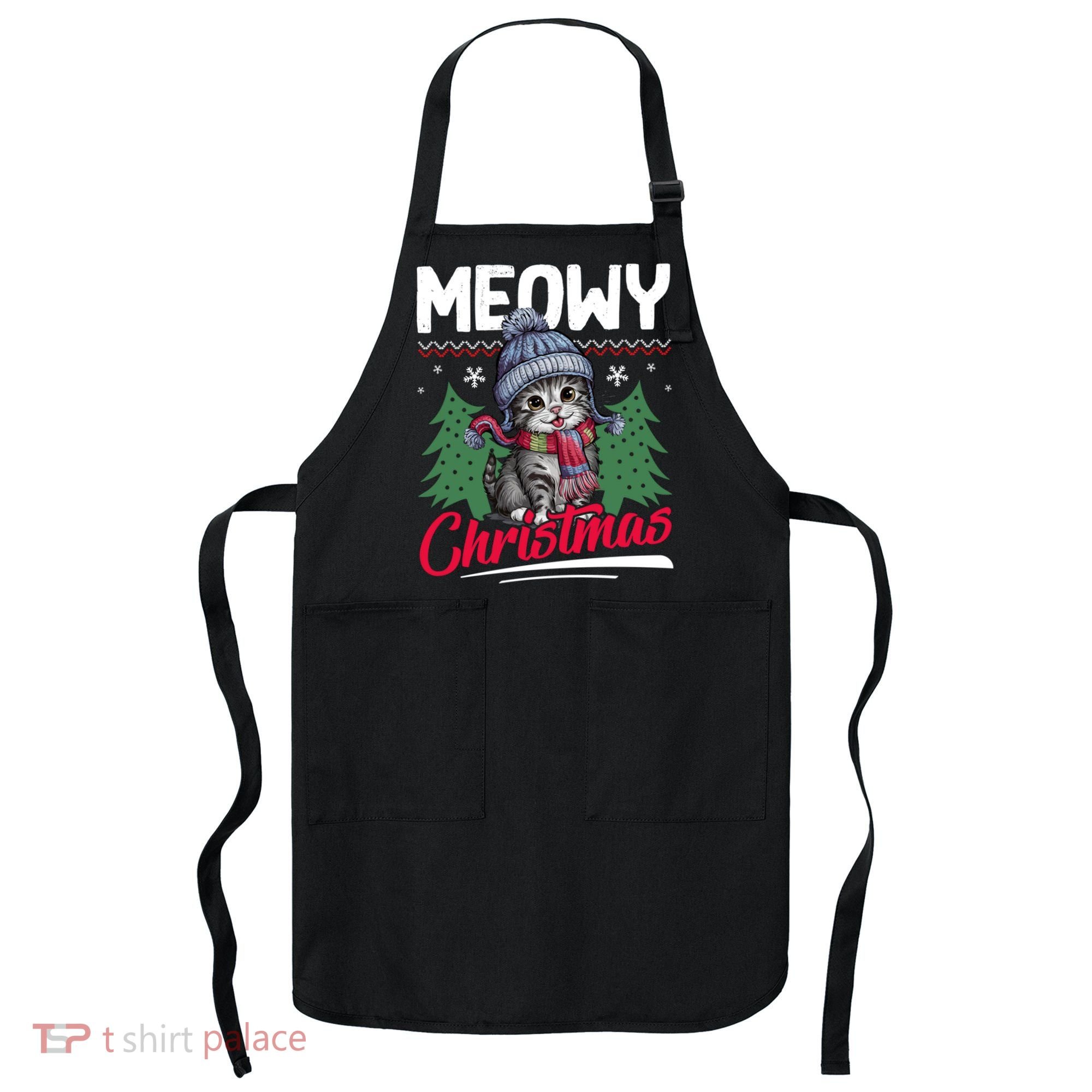 Meowy Christmas Cute Gift Apron