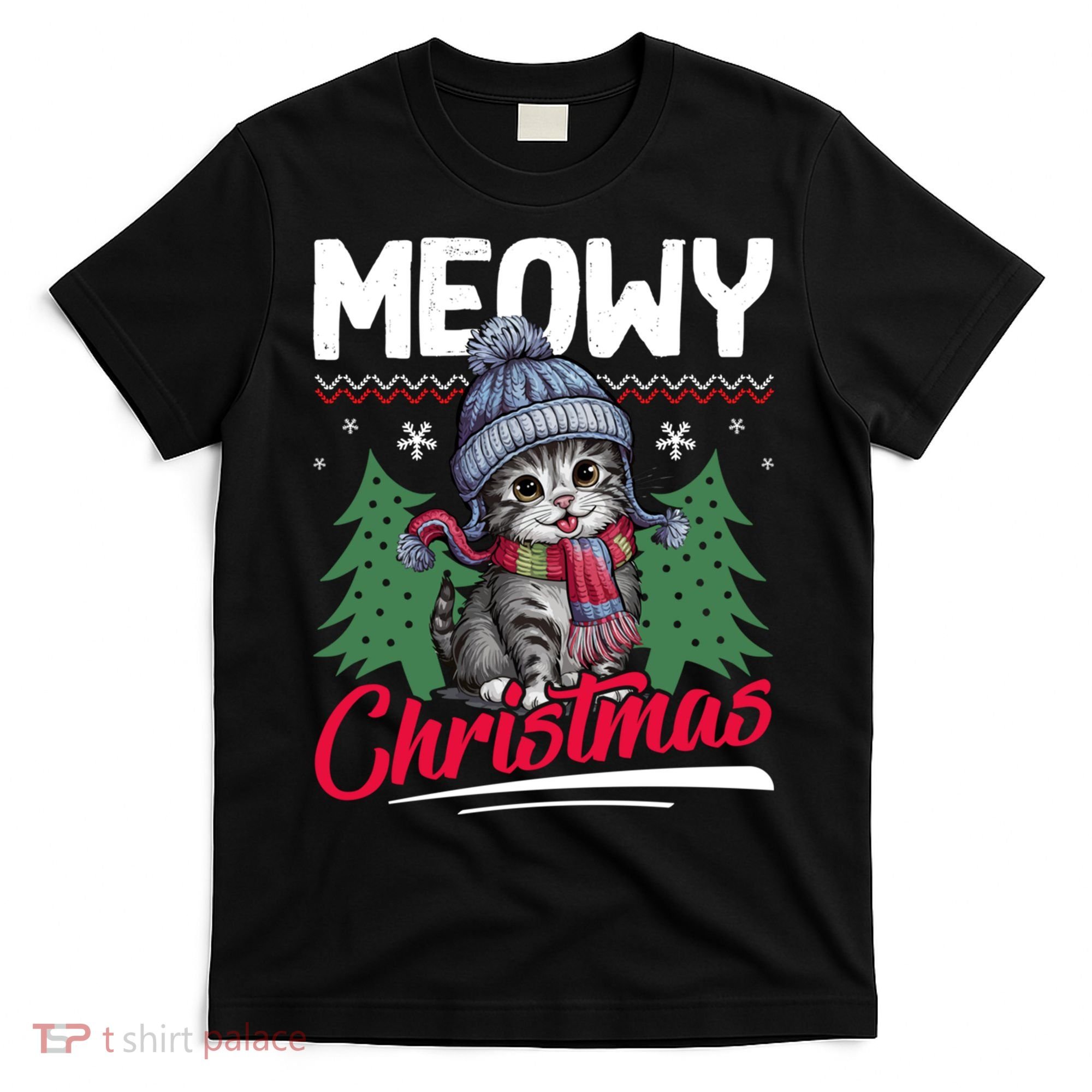 Meowy Christmas Cute Gift T-Shirt