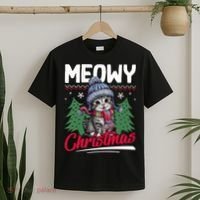 Meowy Christmas Cute Gift T-Shirt thumb 2