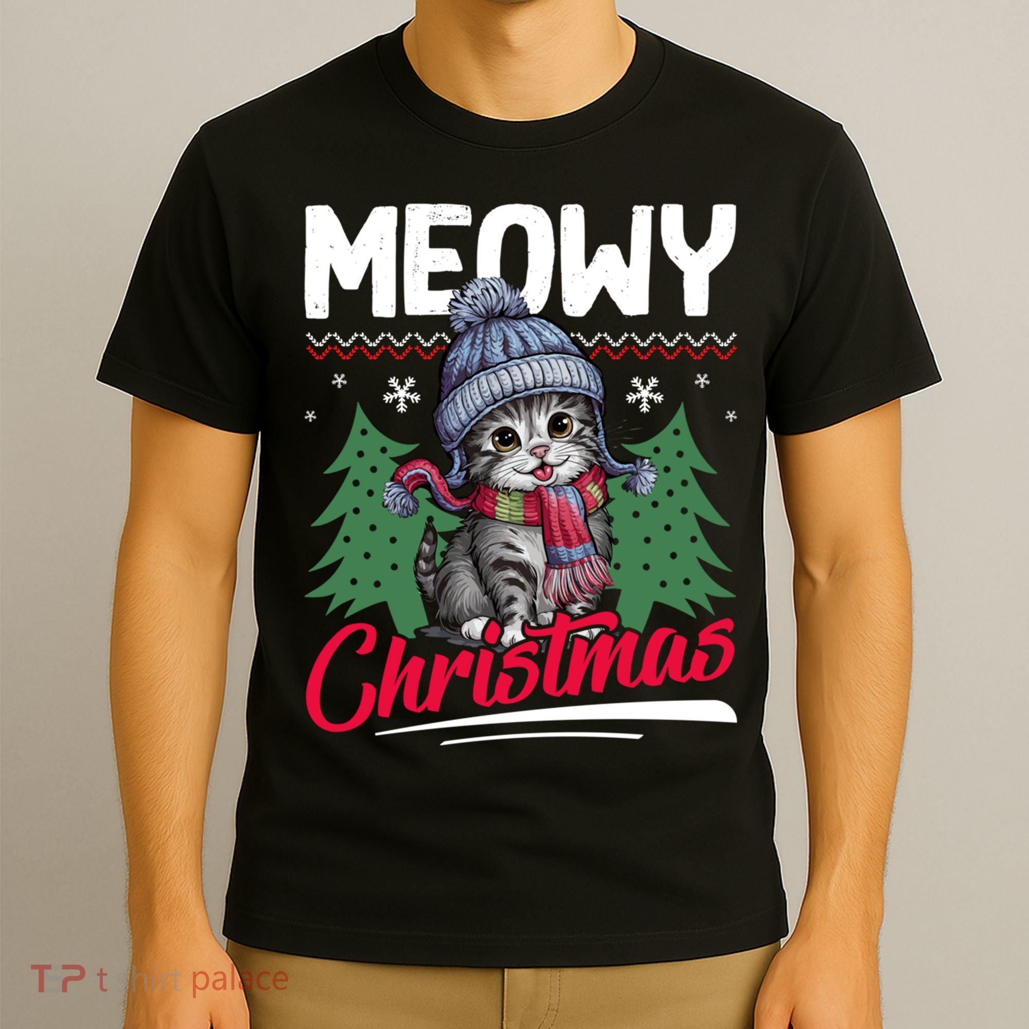 Meowy Christmas Cute Gift T-Shirt