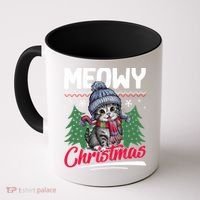 Meowy Christmas Cute Gift Coffee Mug thumb 0