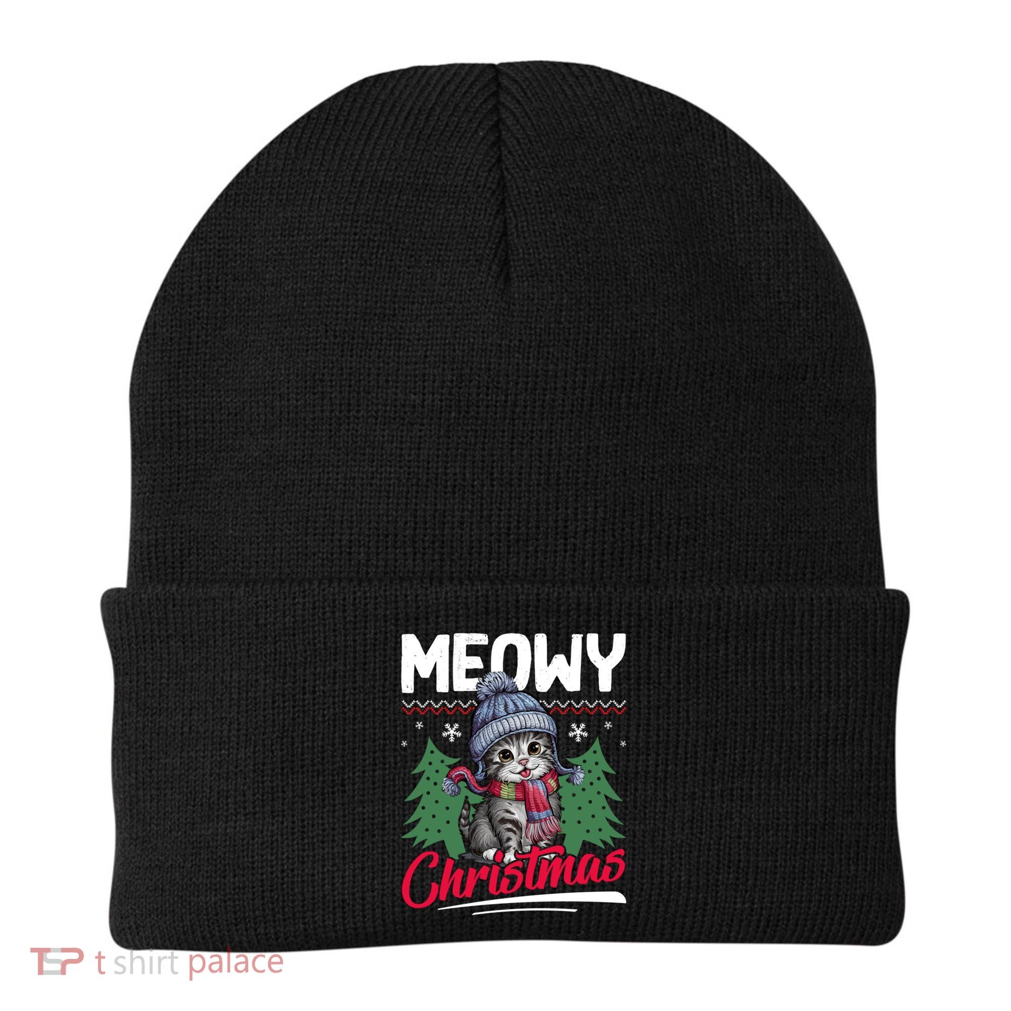 Meowy Christmas Cute Gift Beanie