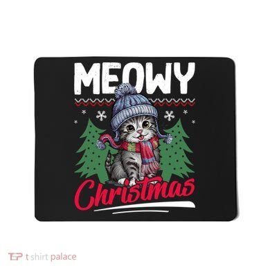 Meowy Christmas Cute Gift Mousepad