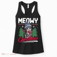 Meowy Christmas Cute Gift Women's Tank Top thumb 0