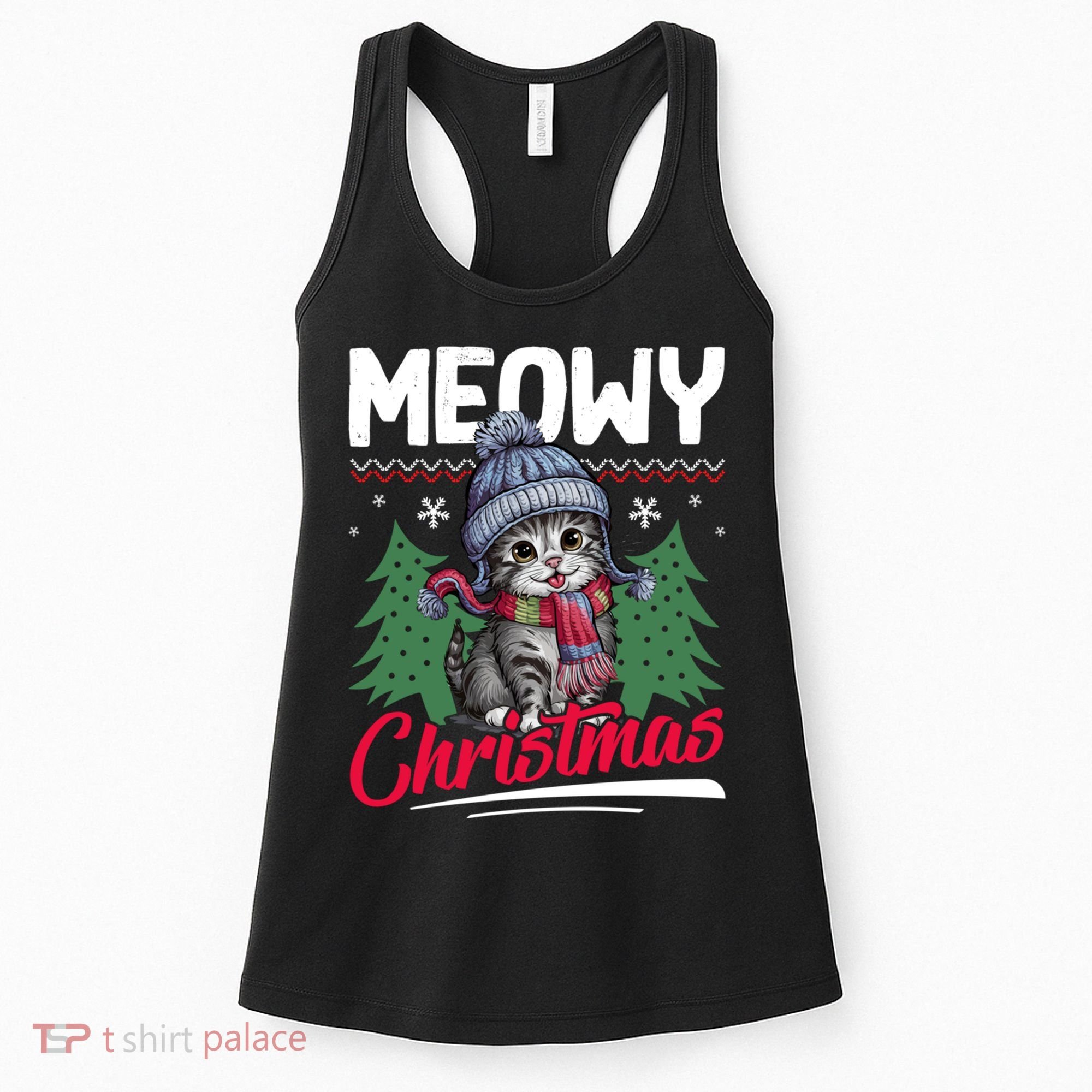 Meowy Christmas Cute Gift Women's Tank Top