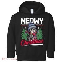 Meowy Christmas Cute Gift Toddler Hoodie thumb 0