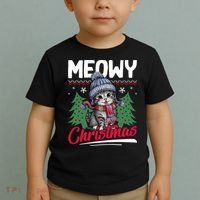 Meowy Christmas Cute Gift Toddler T-Shirt thumb 2