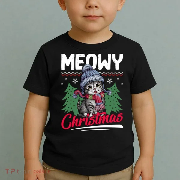 Meowy Christmas Cute Gift Toddler T-Shirt
