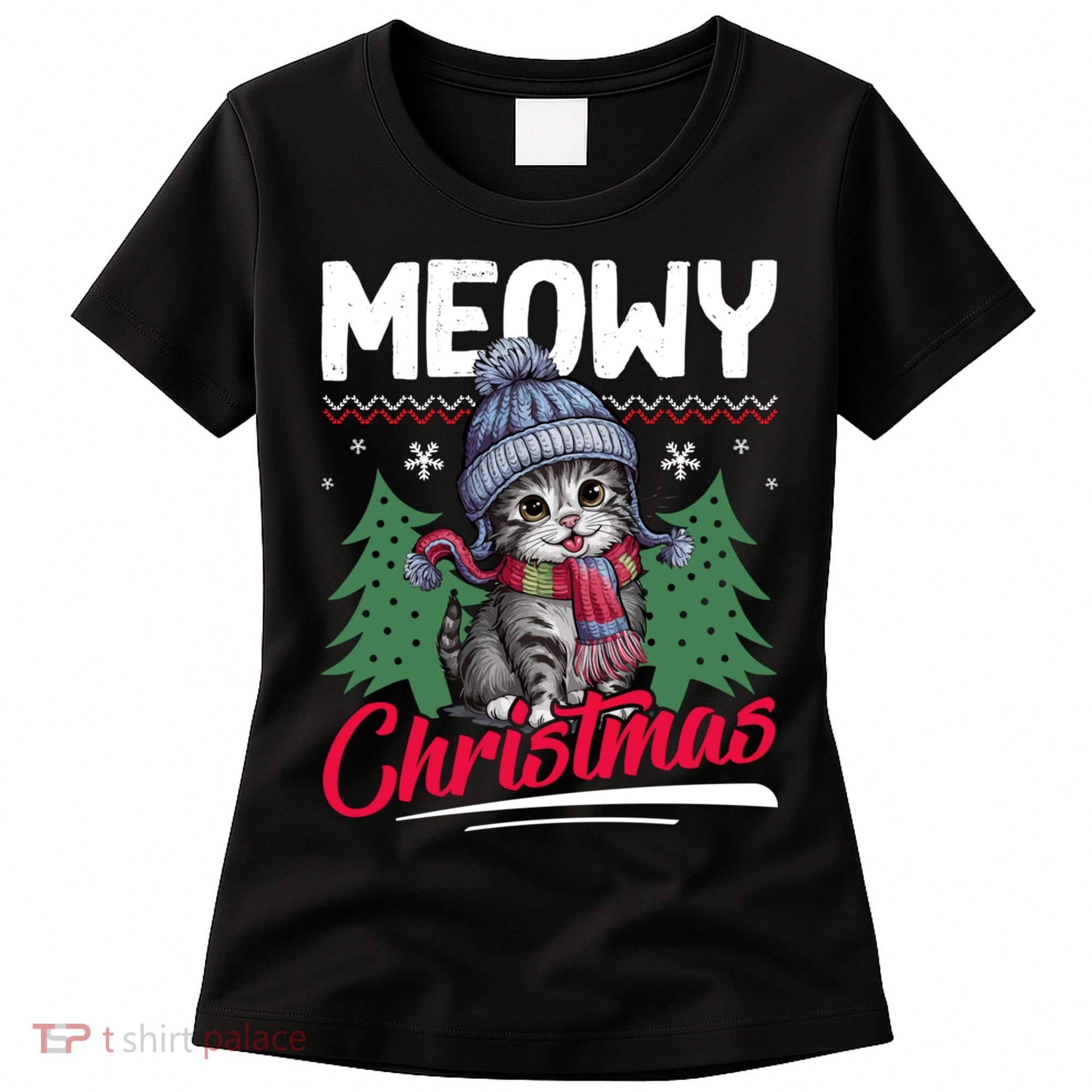 Meowy Christmas Cute Gift Women's T-Shirt