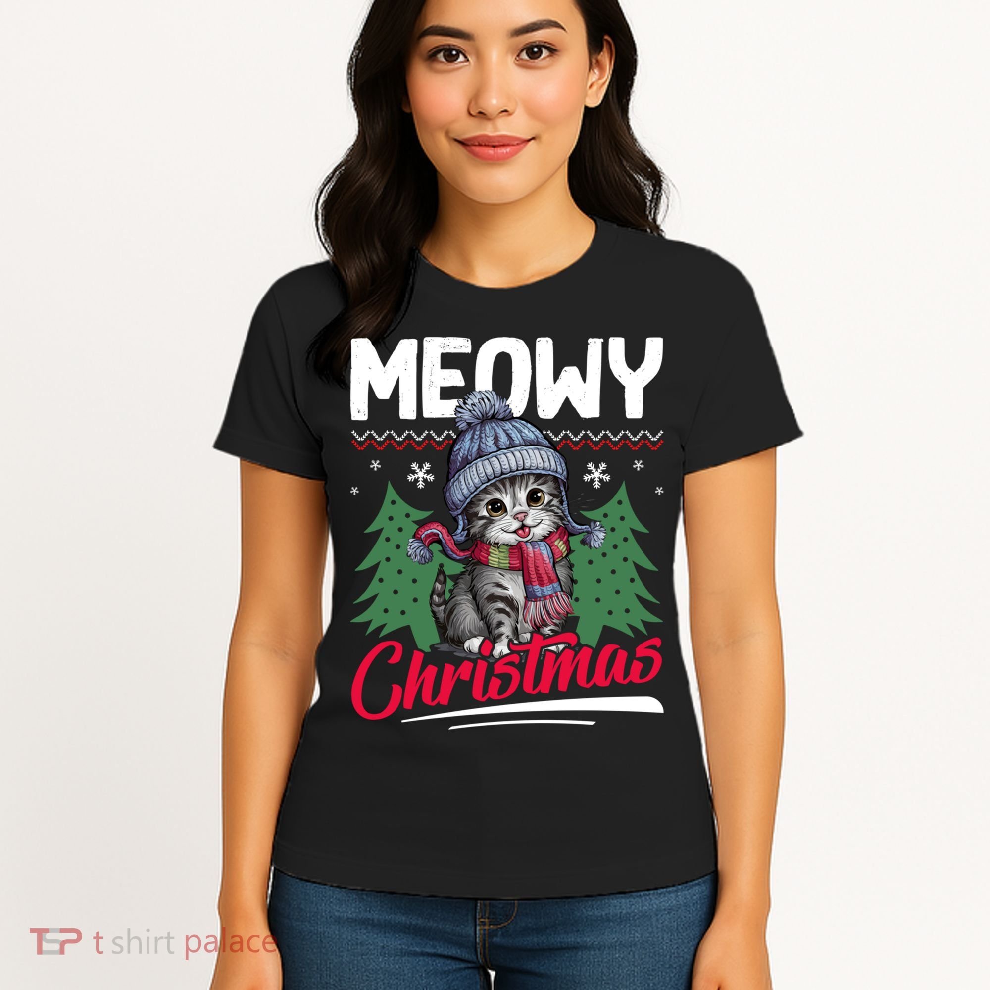 Meowy Christmas Cute Gift Women's T-Shirt