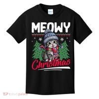 Meowy Christmas Cute Gift Kids T-Shirt thumb 0