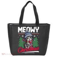 Meowy Christmas Cute Gift Tote Bag thumb 0