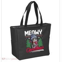 Meowy Christmas Cute Gift Tote Bag thumb 2