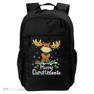 Merry Christmoose Christmas Moose Xmas Lights Backpack