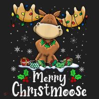 Merry Christmoose Christmas Moose Xmas Lights Beanie thumb 2
