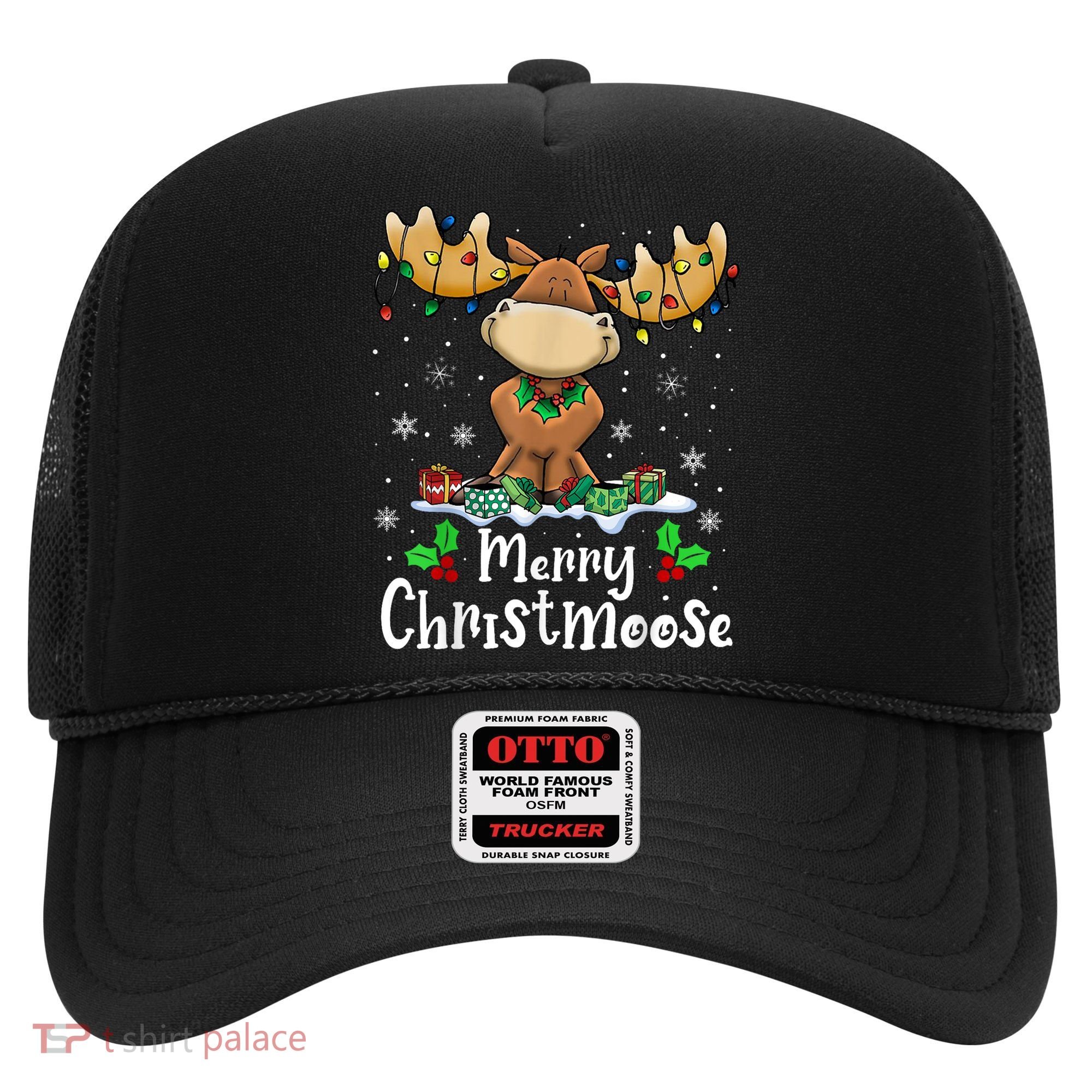 Merry Christmoose Christmas Moose Xmas Lights Hat