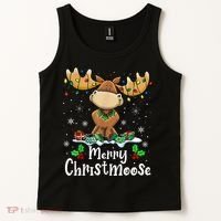 Merry Christmoose Christmas Moose Xmas Lights Tank Top thumb 2