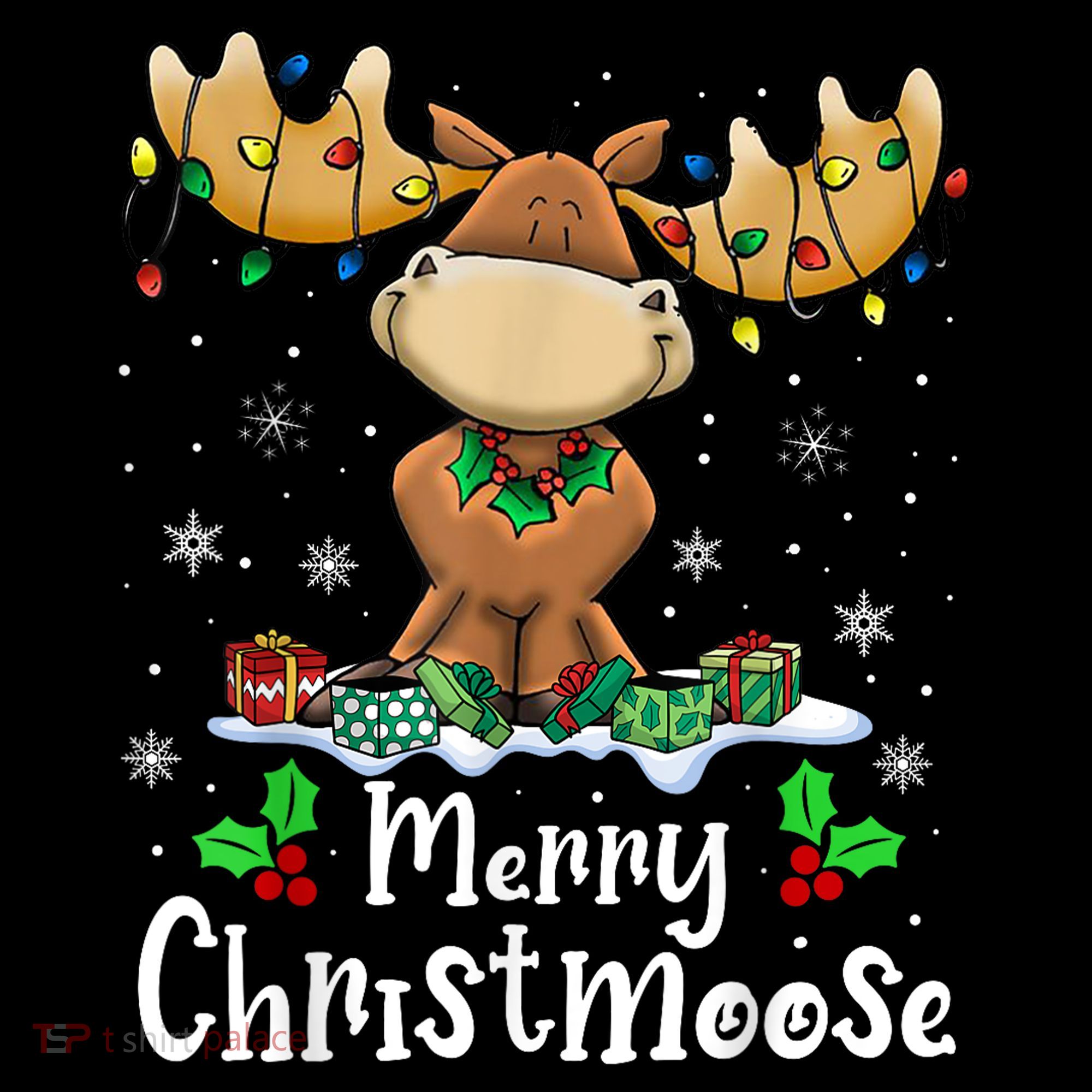 Merry Christmoose Christmas Moose Xmas Lights Visor