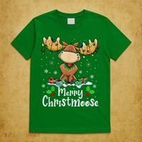 Merry Christmoose Christmas Moose Xmas Lights T-Shirt thumb 5