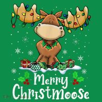 Merry Christmoose Christmas Moose Xmas Lights Toddler Hoodie thumb 2