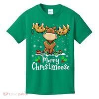 Merry Christmoose Christmas Moose Xmas Lights Kids T-Shirt thumb 0