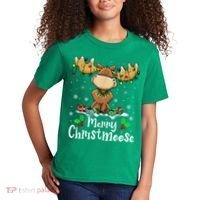 Merry Christmoose Christmas Moose Xmas Lights Kids T-Shirt thumb 2