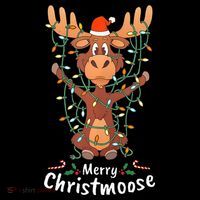 Merry Christmoose Christmas Moose Xmas Tree Lights Gifts  Women's Hoodie thumb 2