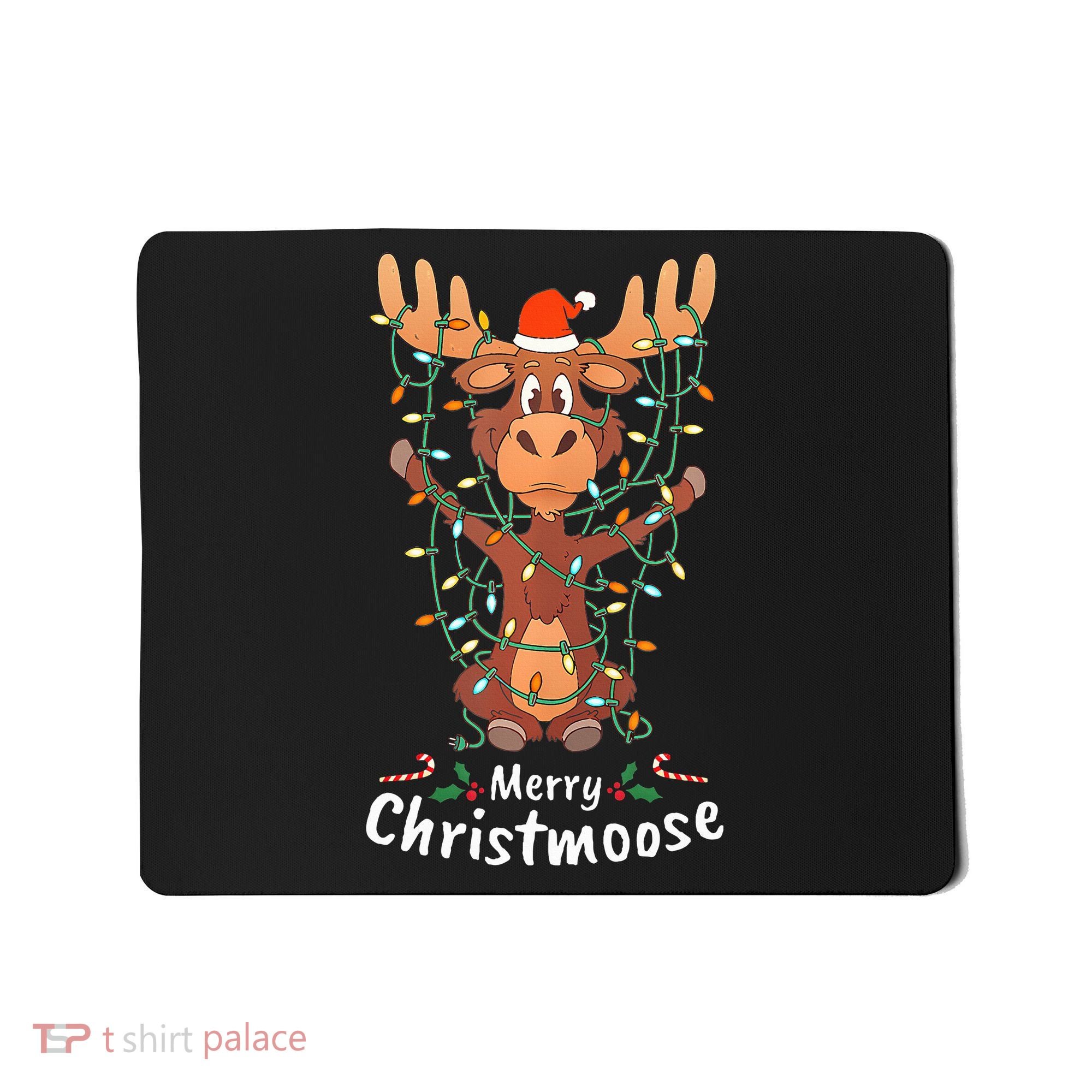 Merry Christmoose Christmas Moose Xmas Tree Lights Gifts  Mousepad