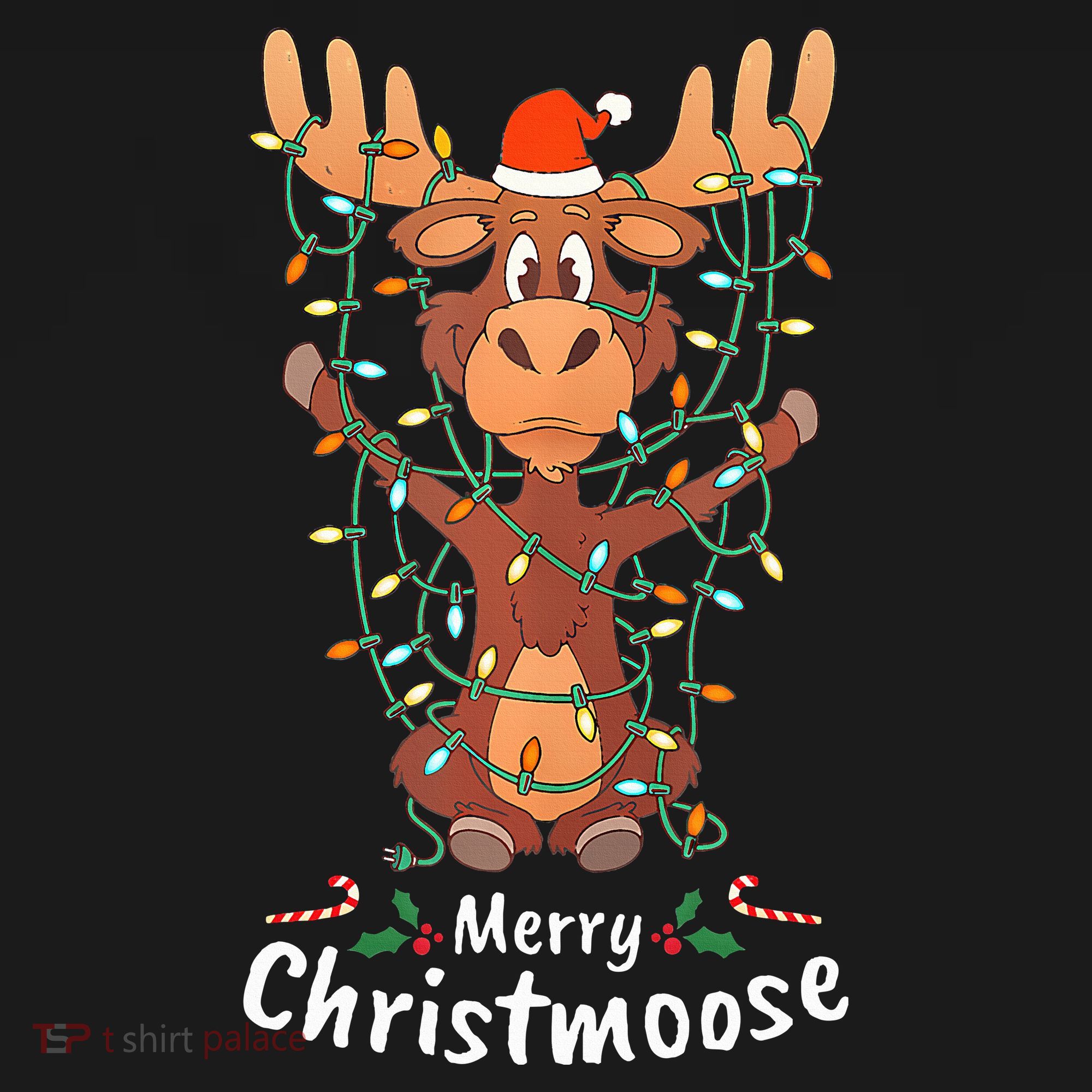 Merry Christmoose Christmas Moose Xmas Tree Lights Gifts  Mousepad